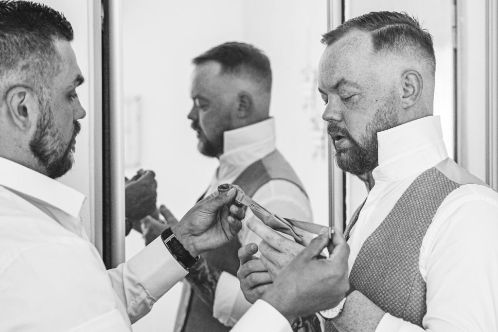 grooms preparations